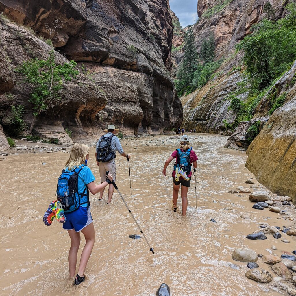 hiking Zion